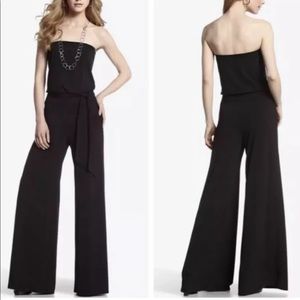White House Black Market Black Jumpsuit Sz Large